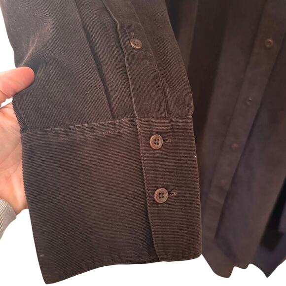 Madewell Corduroy Long-Sleeve Midi Shirtdress in "Dark Carob" Brown Size XXL - Picture 8 of 13